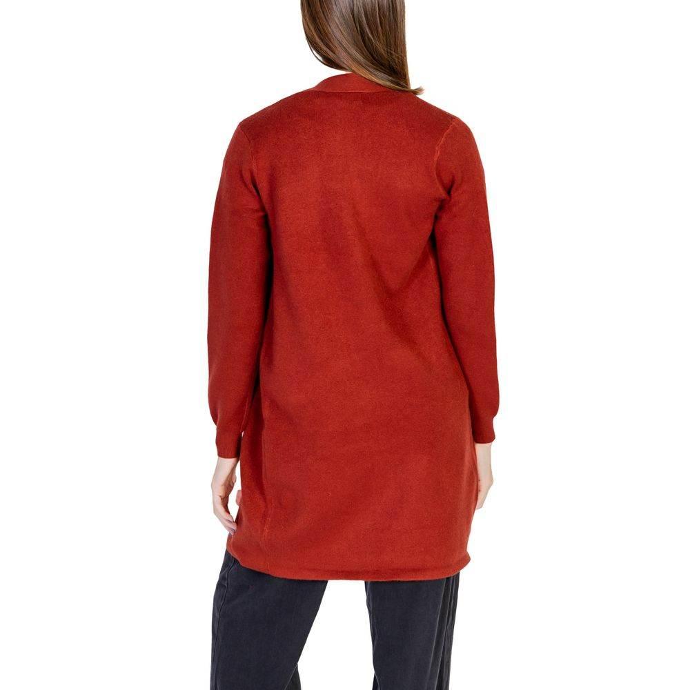 Vero Moda Red Viscose Cardigan - Hilstor