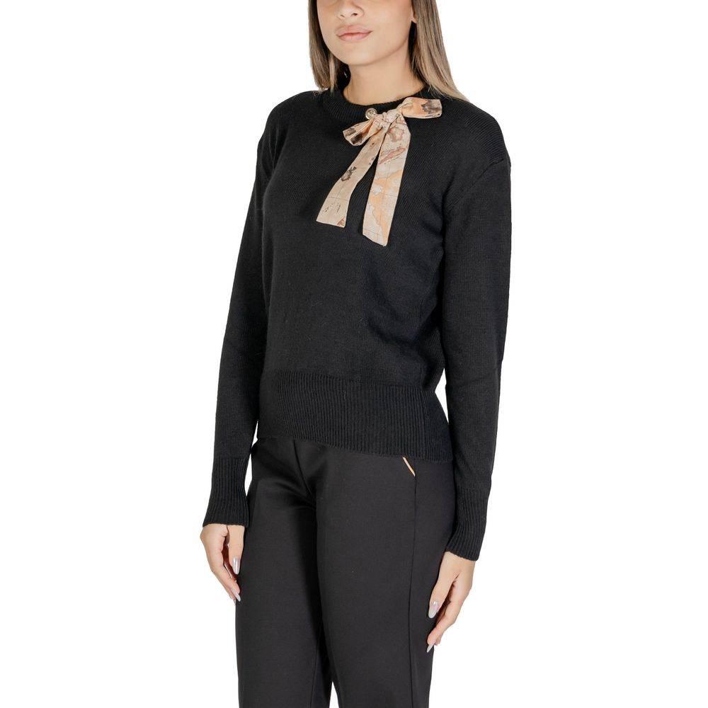 Alviero Martini Prima Classe Black Polyester Sweater - Hilstor