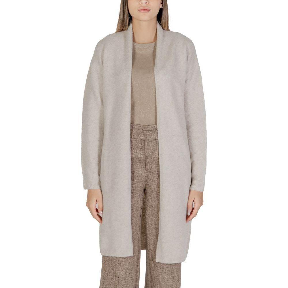 Morgan De Toi Beige Polyester Cardigan - Hilstor