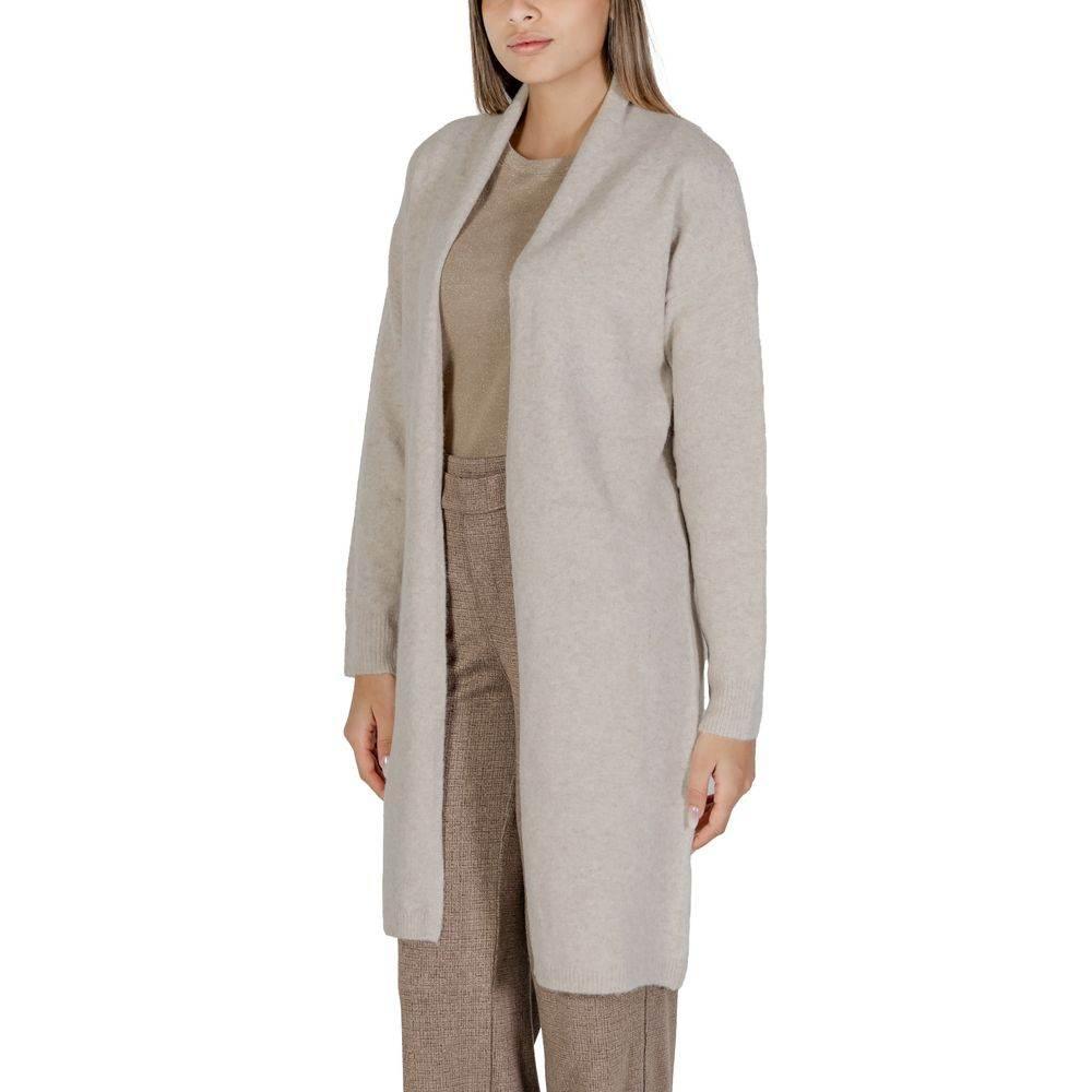 Morgan De Toi Beige Polyester Cardigan - Hilstor