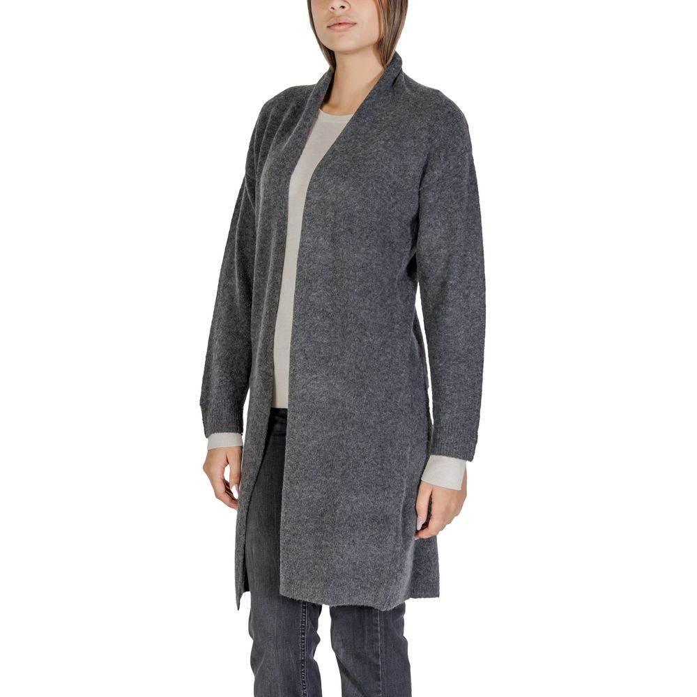 Morgan De Toi Gray Polyester Cardigan - Hilstor
