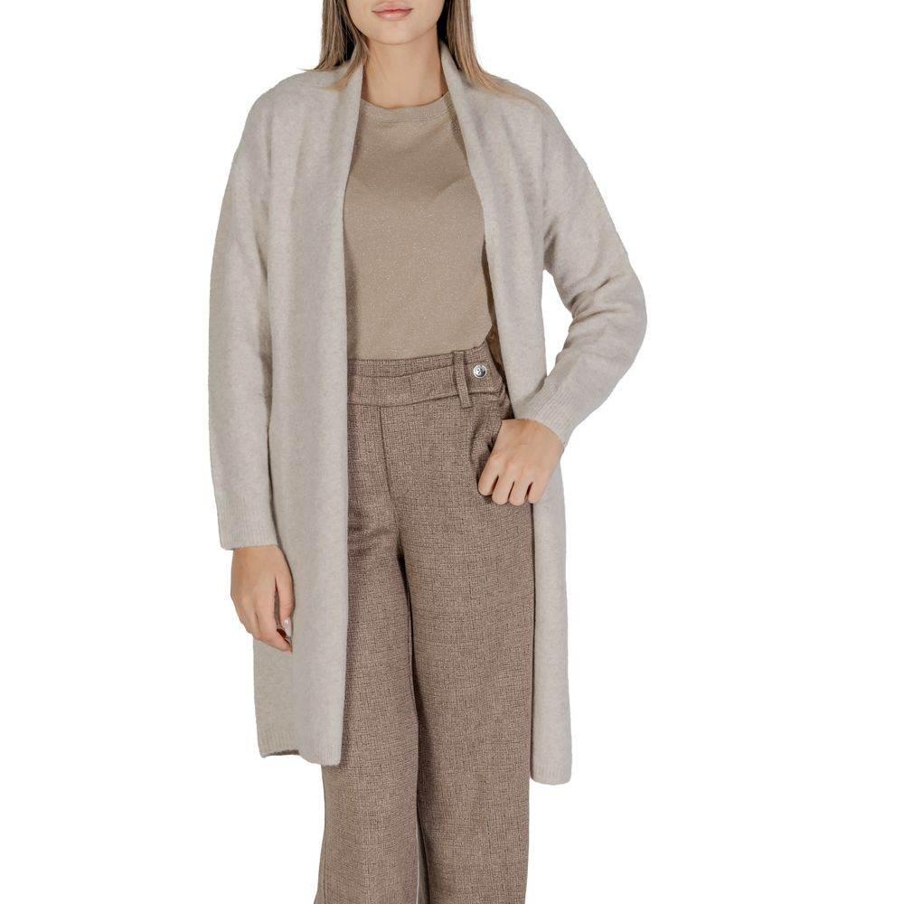 Morgan De Toi Beige Polyester Cardigan - Hilstor