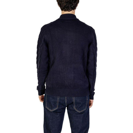 Hamaki-Ho Blue Acrylic Cardigan - Hilstor