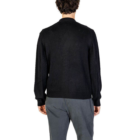 Hamaki-Ho Black Polyester Cardigan - Hilstor