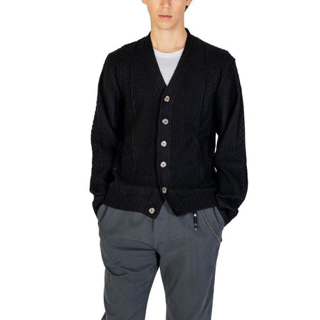 Hamaki-Ho Black Polyester Cardigan - Hilstor