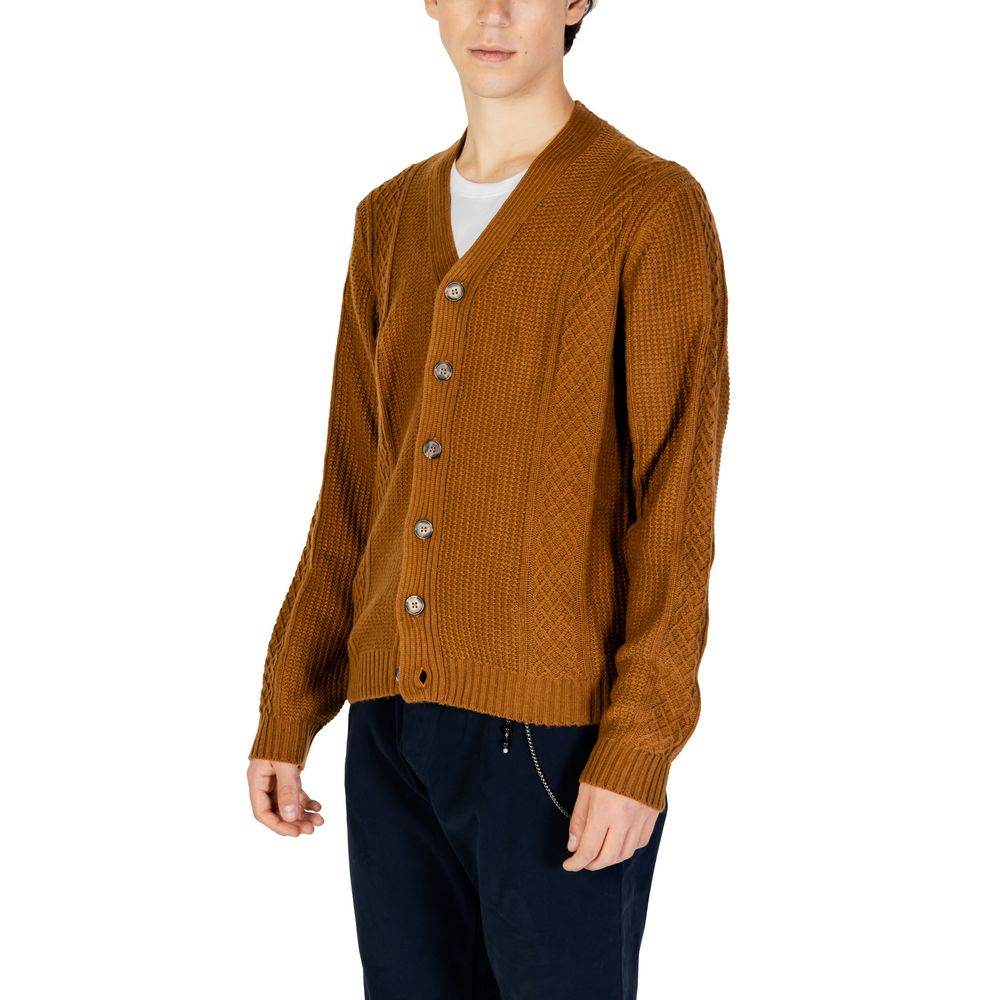 Hamaki-Ho Beige Polyester Cardigan - Hilstor