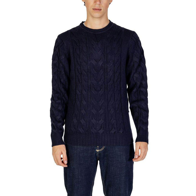 Hamaki-Ho Blue Acrylic Sweater - Hilstor