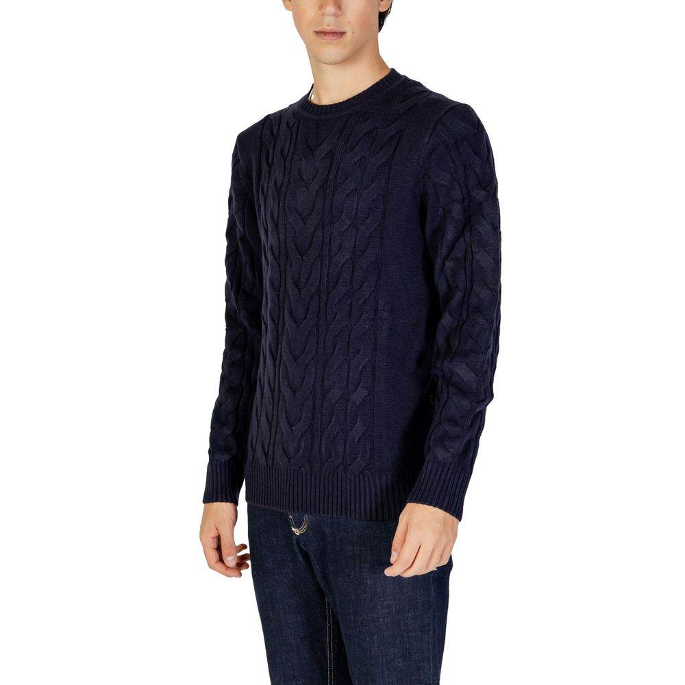 Hamaki-Ho Blue Acrylic Sweater - Hilstor