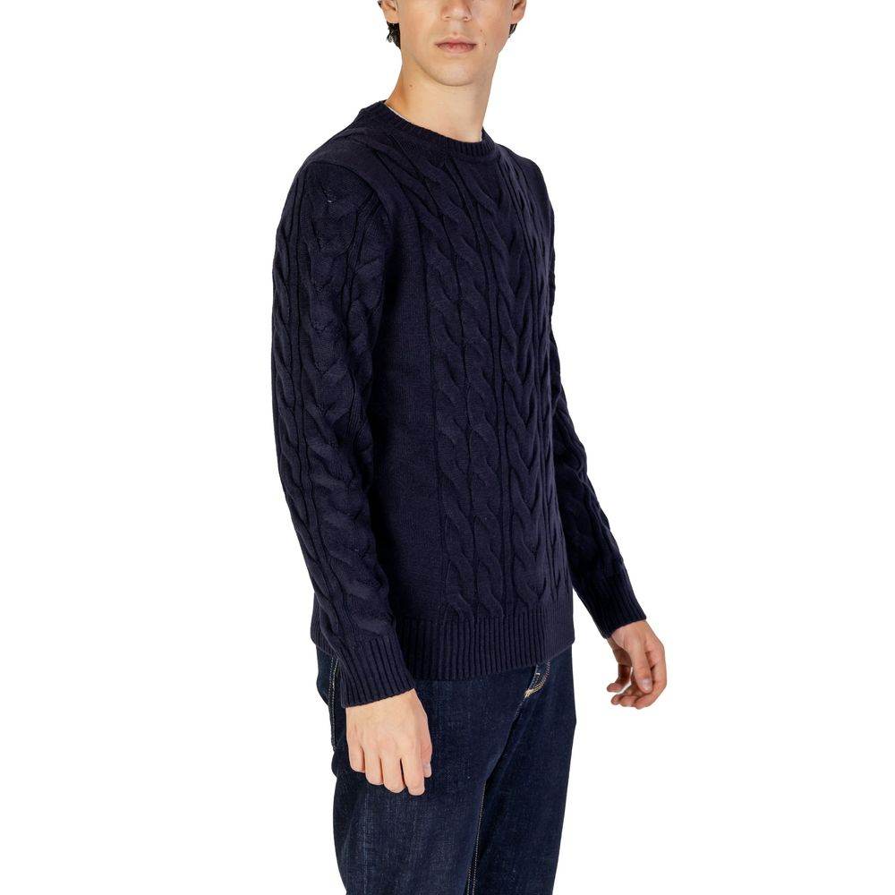 Hamaki-Ho Blue Acrylic Sweater - Hilstor