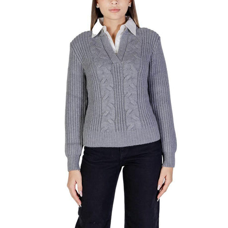 Morgan De Toi Gray Viscose Sweater - Hilstor
