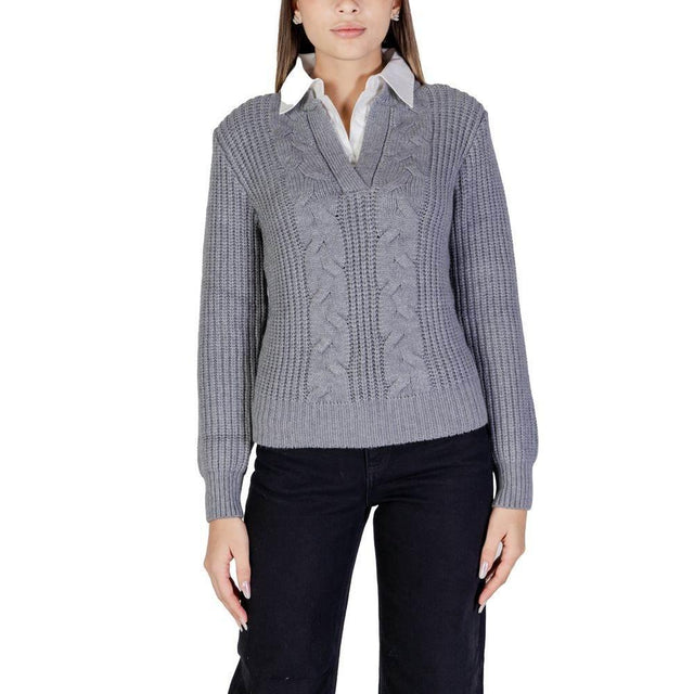 Morgan De Toi Gray Viscose Sweater - Hilstor