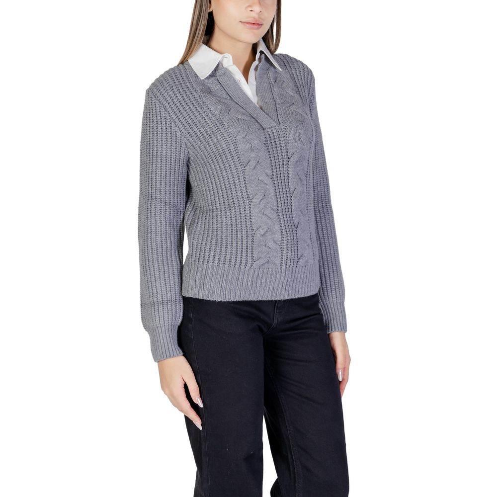 Morgan De Toi Gray Viscose Sweater - Hilstor