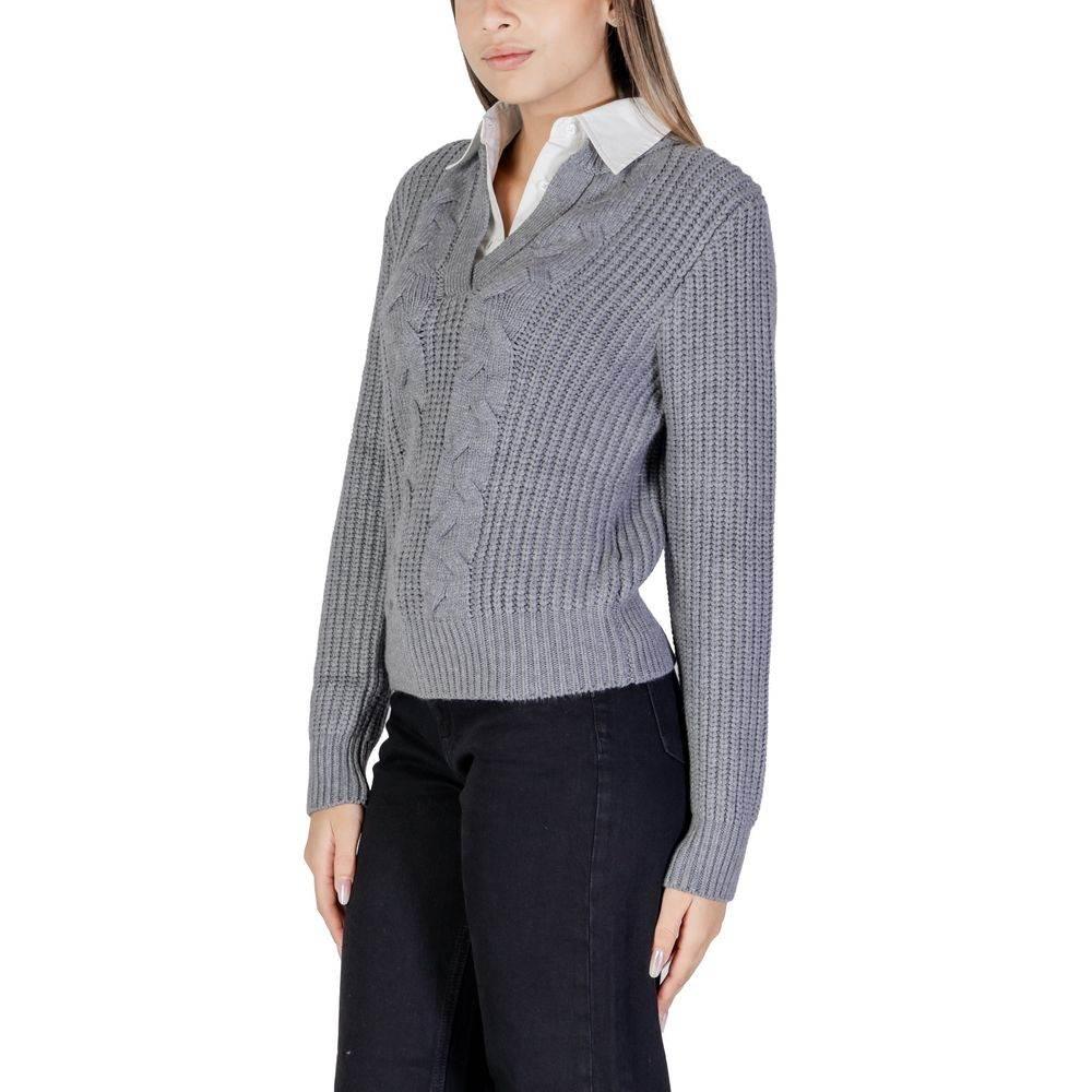 Morgan De Toi Gray Viscose Sweater - Hilstor