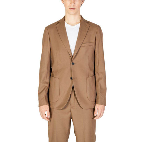 Hamaki-Ho Beige Polyester Blazer - Hilstor