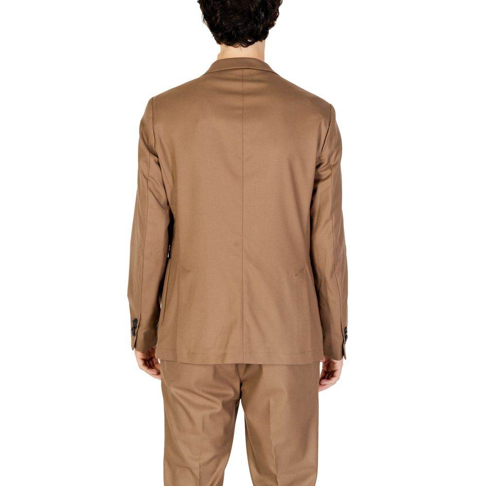 Hamaki-Ho Beige Polyester Blazer - Hilstor