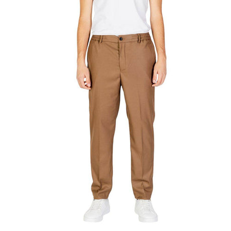 Hamaki-Ho Beige Polyester Jeans & Pant - Hilstor