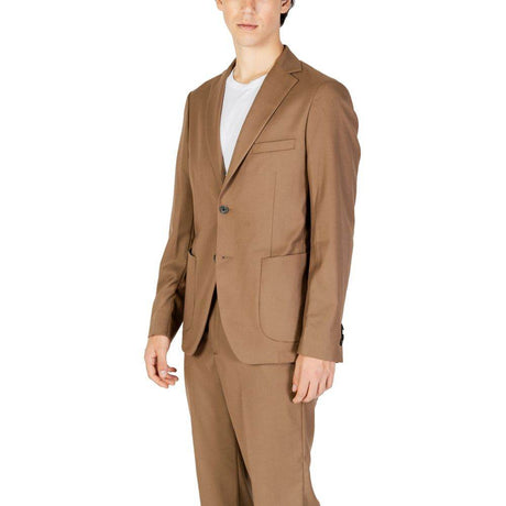Hamaki-Ho Beige Polyester Blazer - Hilstor