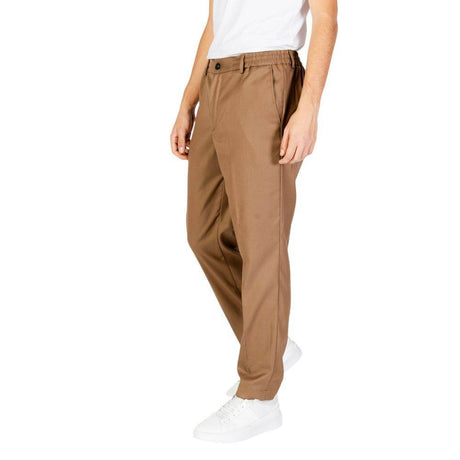 Hamaki-Ho Beige Polyester Jeans & Pant - Hilstor