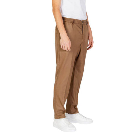Hamaki-Ho Beige Polyester Jeans & Pant - Hilstor