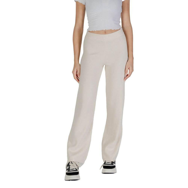 Vero Moda Cream Viscose Pant - Hilstor