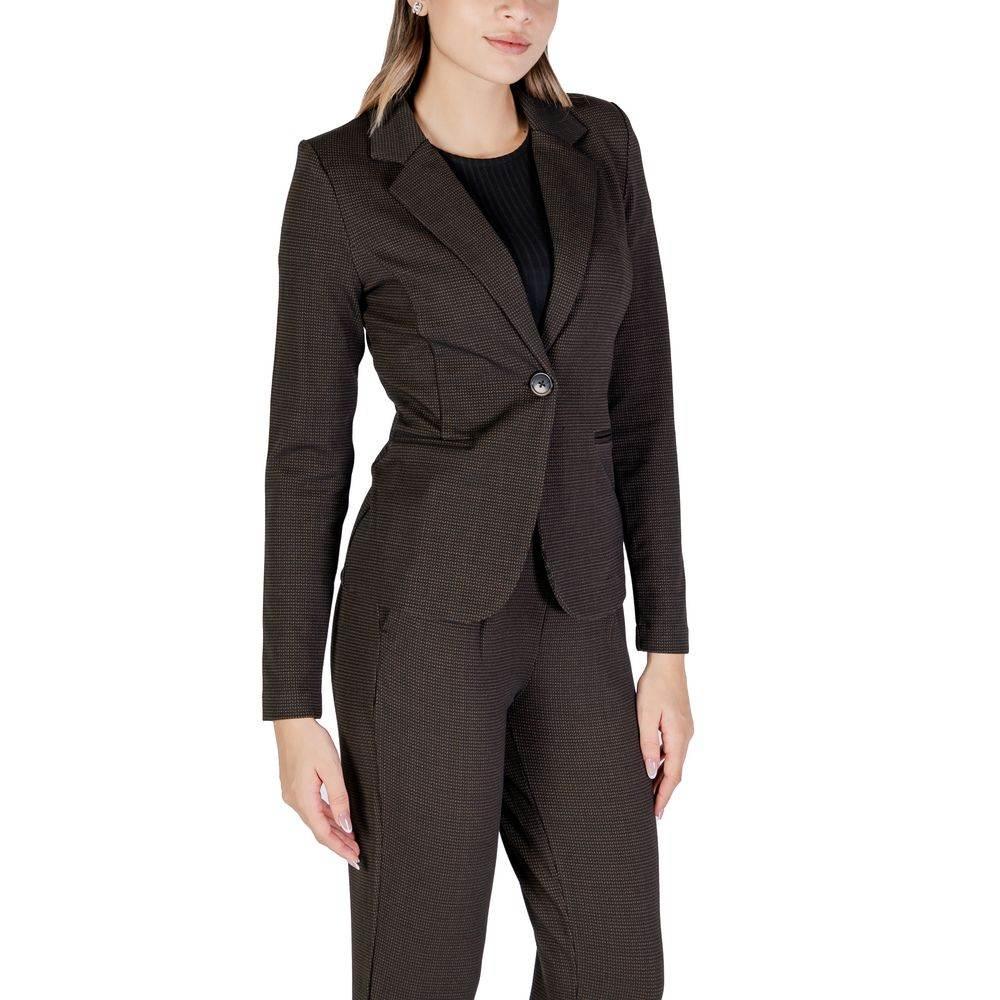 ICHI Brown Polyester Suits & Blazer - Hilstor