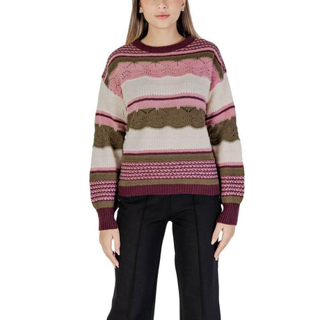 ICHI Multicolor Recycled Polyester Sweater - Hilstor