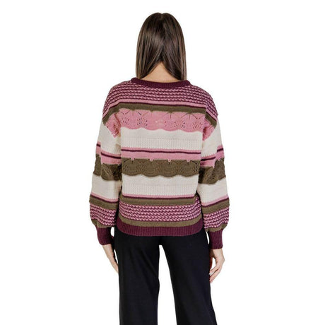 ICHI Multicolor Recycled Polyester Sweater - Hilstor