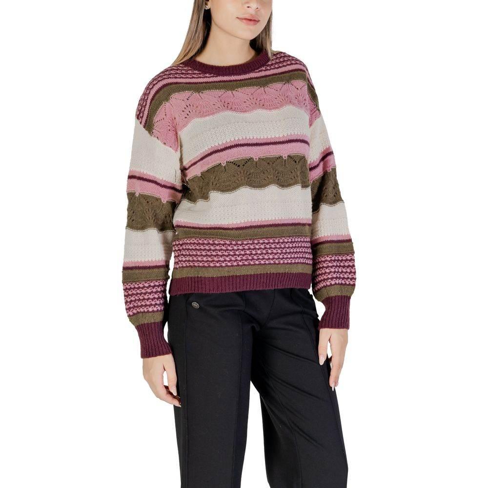 ICHI Multicolor Recycled Polyester Sweater - Hilstor