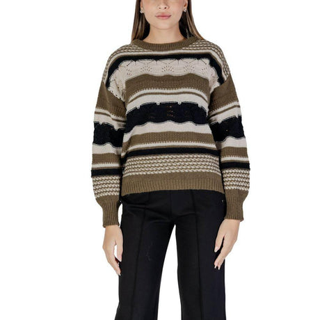 ICHI Green Recycled Polyester Sweater - Hilstor