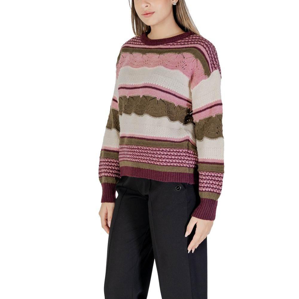 ICHI Multicolor Recycled Polyester Sweater - Hilstor