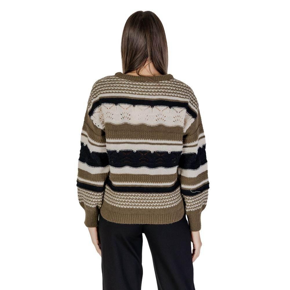 ICHI Green Recycled Polyester Sweater - Hilstor