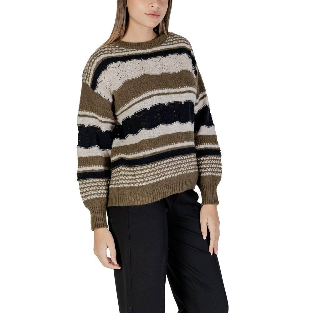ICHI Green Recycled Polyester Sweater - Hilstor