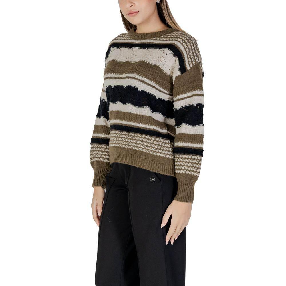 ICHI Green Recycled Polyester Sweater - Hilstor