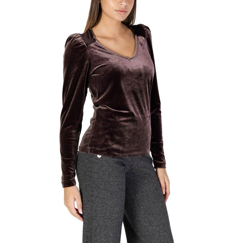 B.Young Brown Polyester Tops & T-Shirt - Hilstor
