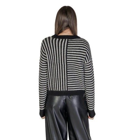 Vero Moda Black And White Recycled Polyester Sweater - Hilstor