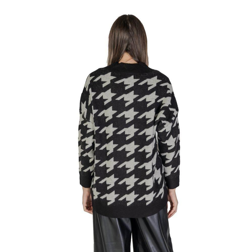 Vero Moda Black And White Acrylic Cardigan - Hilstor