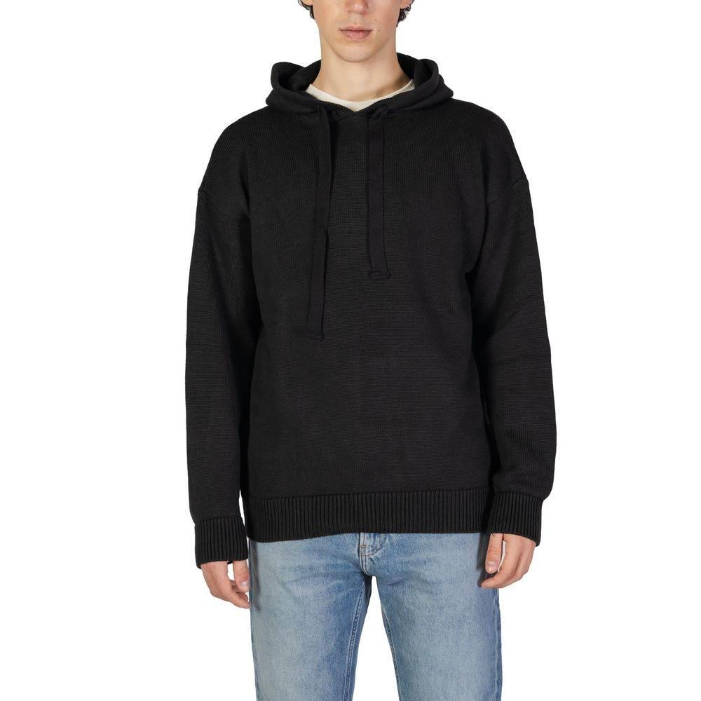 Underclub Black Cotton Sweater - Hilstor