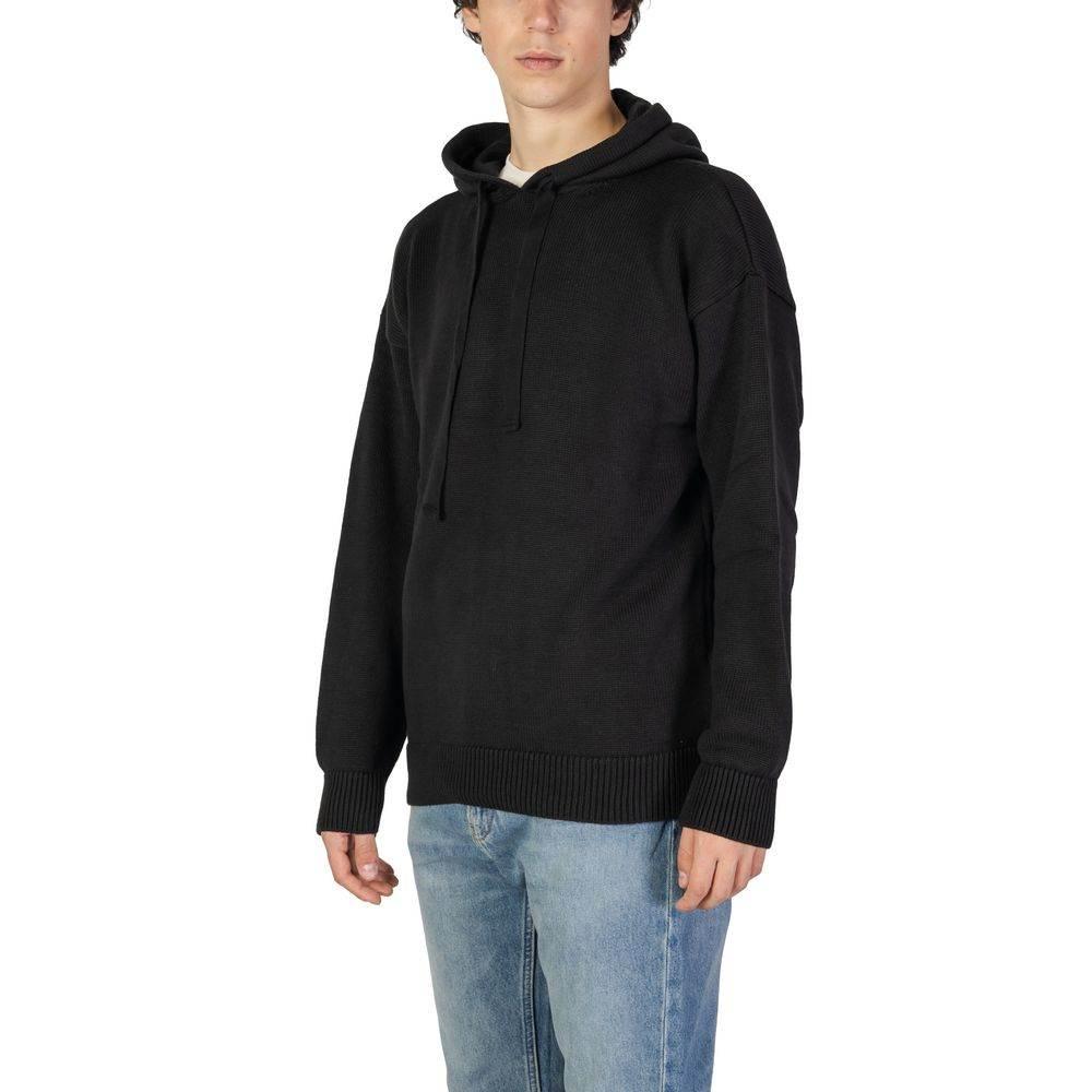 Underclub Black Cotton Sweater - Hilstor