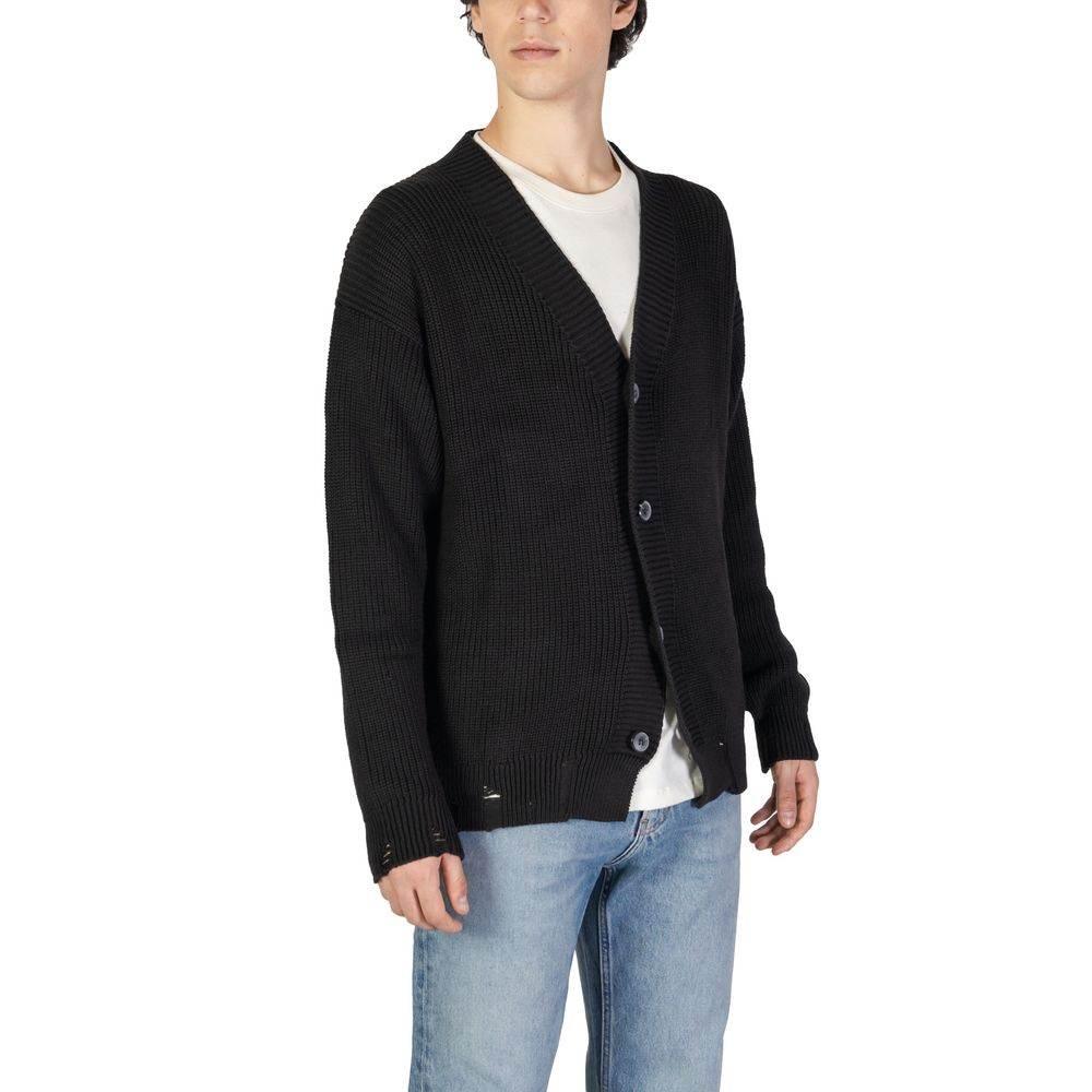 Underclub Black Cotton Cardigan - Hilstor