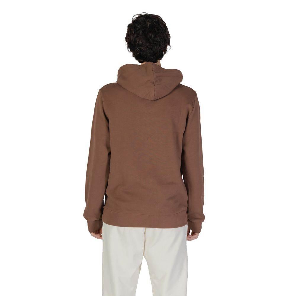 Underclub Brown Cotton Hoody - Hilstor