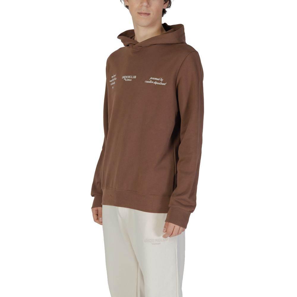 Underclub Brown Cotton Hoody - Hilstor