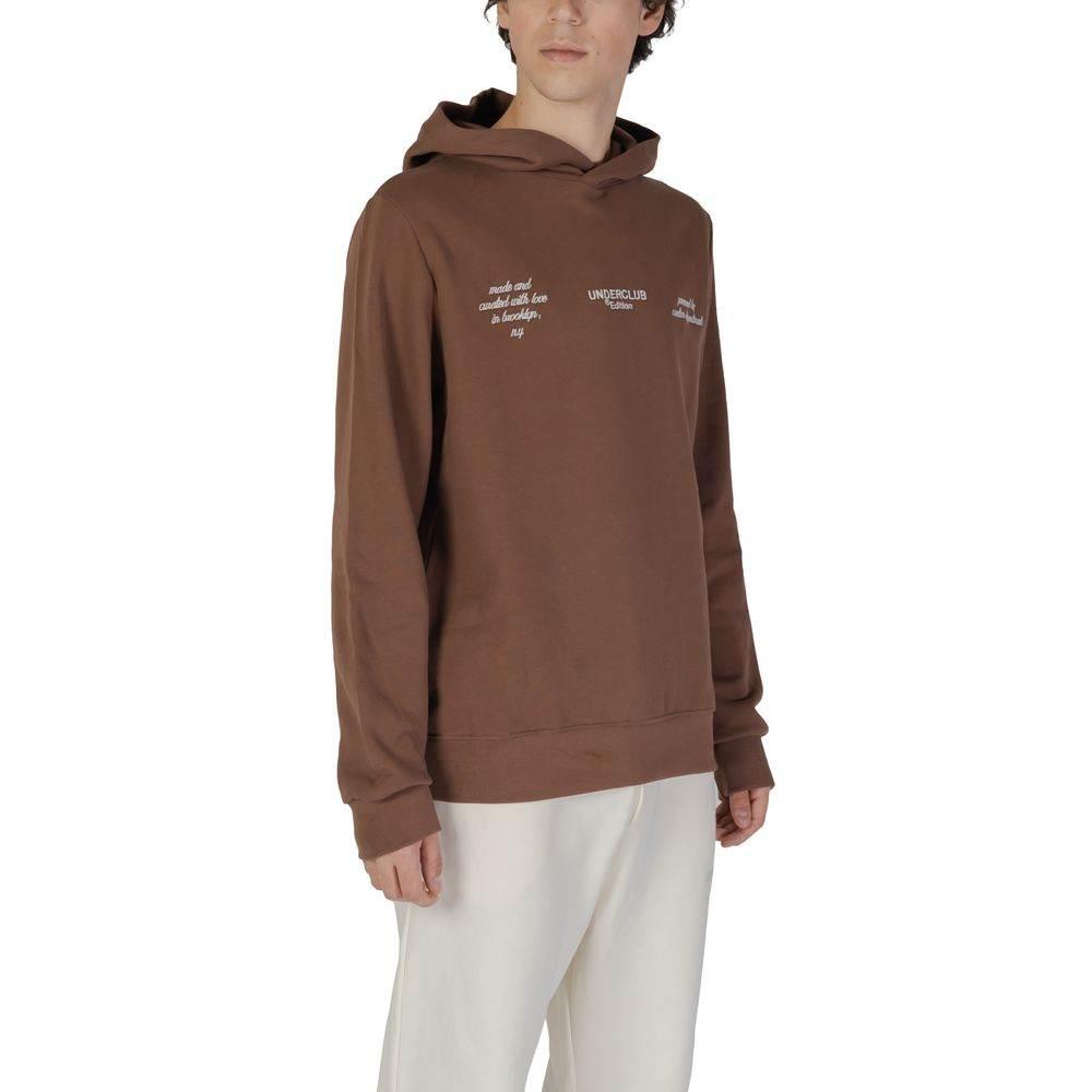 Underclub Brown Cotton Hoody - Hilstor