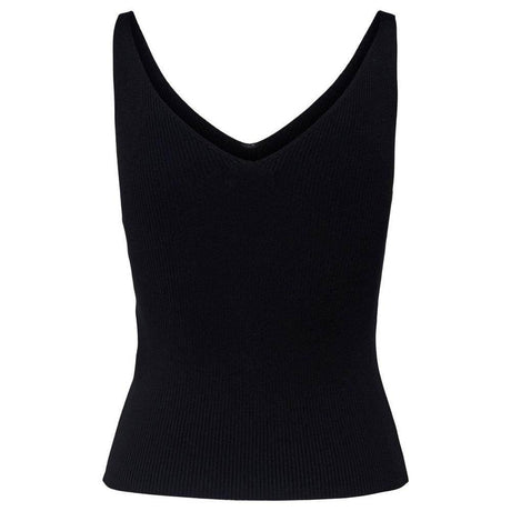 Jacqueline De Yong Black Viscose Tank Top - Hilstor