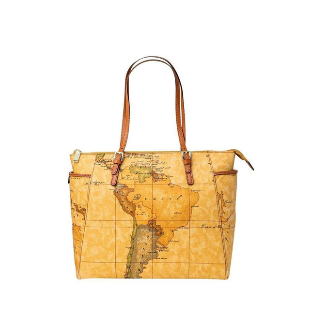 Alviero Martini Prima Classe Beige Leather Handbag - Hilstor
