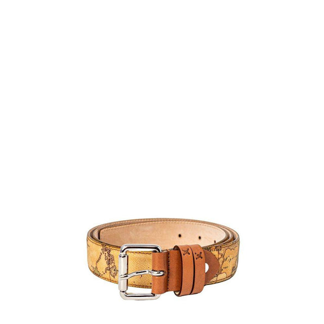 Alviero Martini Prima Classe Beige Leather Belt - Hilstor