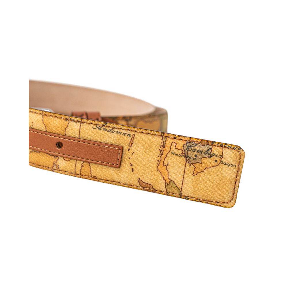 Alviero Martini Prima Classe Beige Leather Belt - Hilstor
