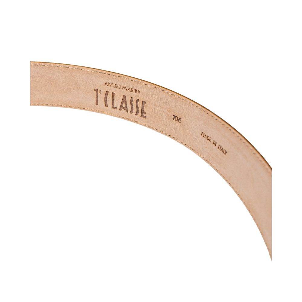 Alviero Martini Prima Classe Beige Leather Belt - Hilstor