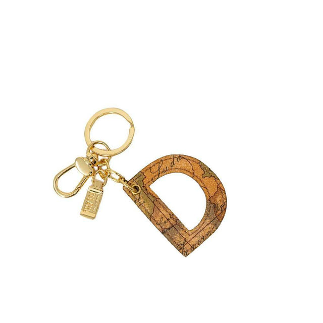 Alviero Martini Prima Classe Beige Leather Keychain - Hilstor