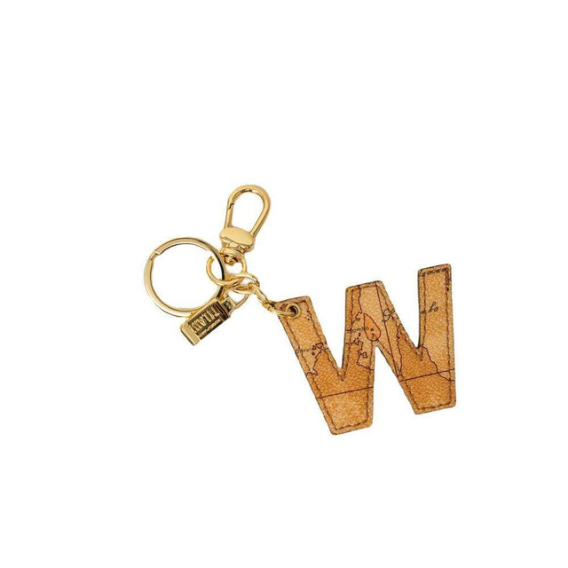 Alviero Martini Prima Classe Beige Leather Keychain - Hilstor