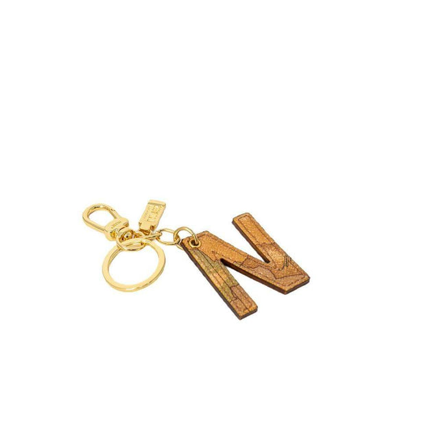 Alviero Martini Prima Classe Beige Leather Keychain - Hilstor